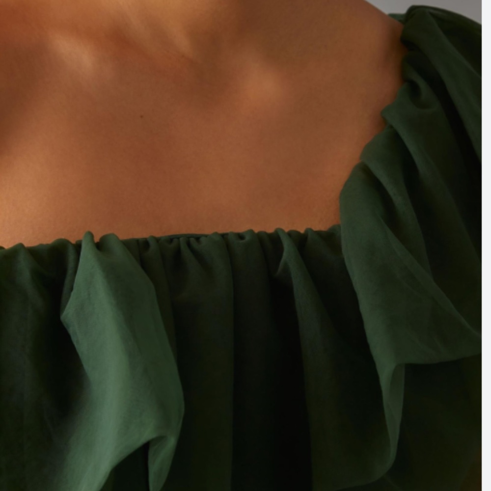 Sunday in Brooklyn One-Shoulder Ruffle Tulle Chic Glam Party Modern Trendy Top - Picture 5 of 7